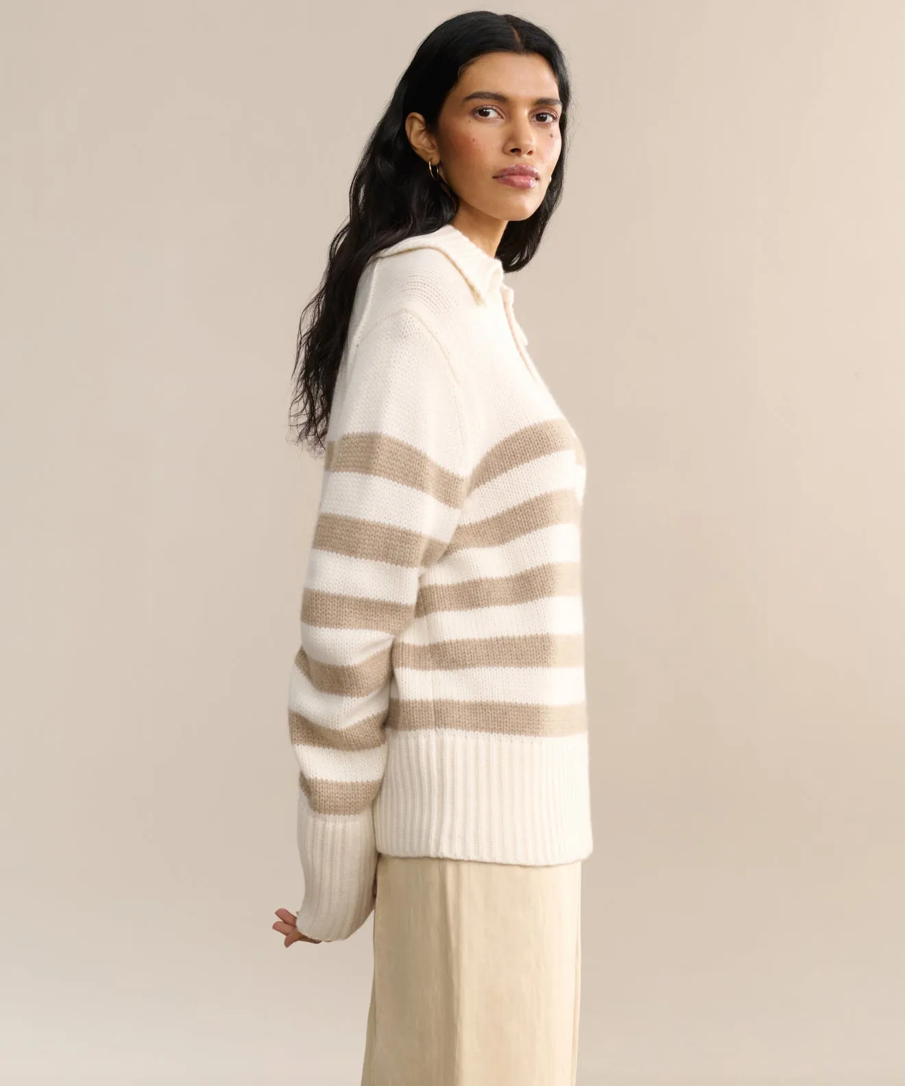 Cashmere Phoebe Polo Chic Layering