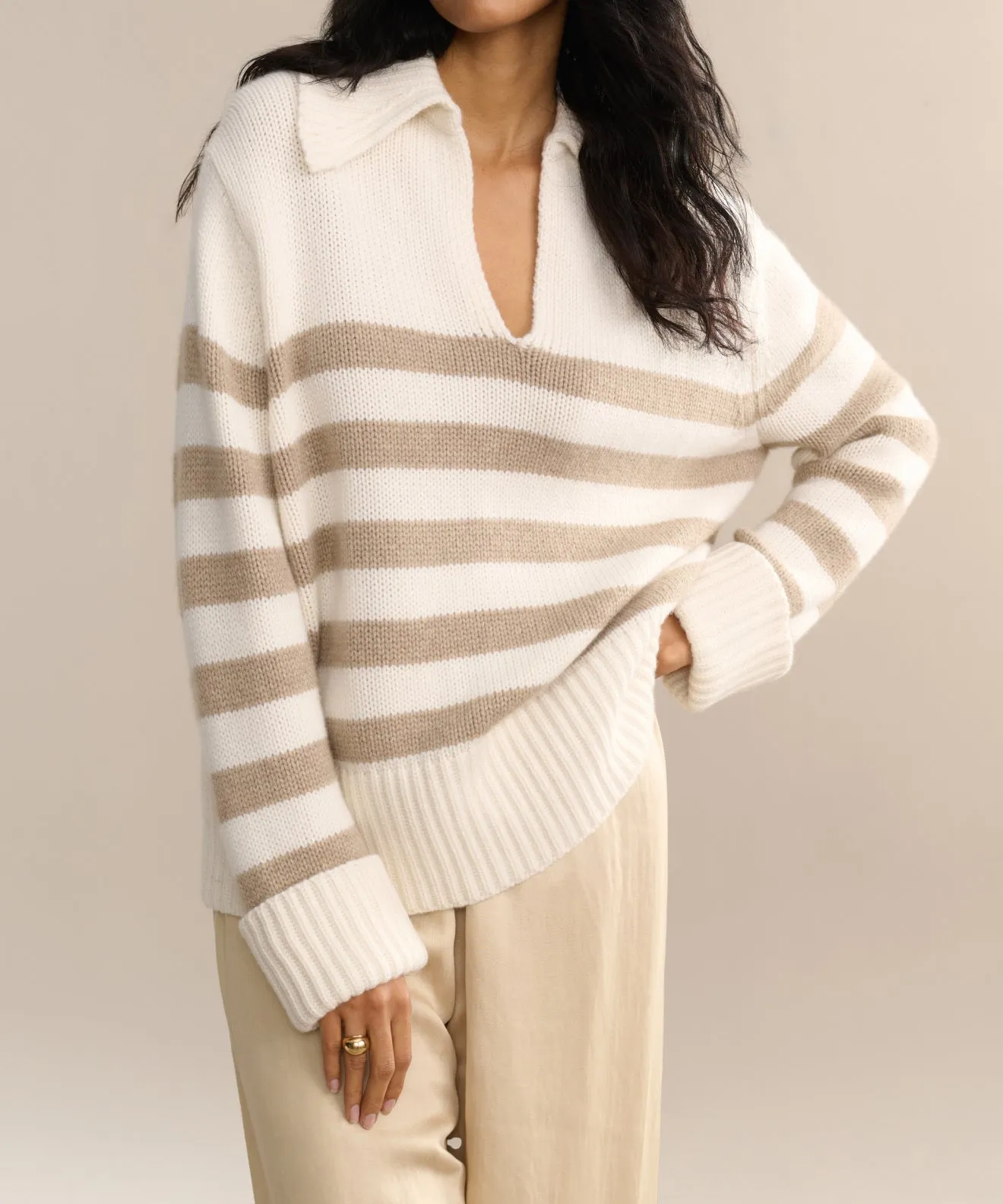 Cashmere Phoebe Polo Warm And Comfortable
