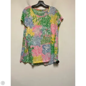 Comfy Active Fit Essential Top Top Short Sleeve Designer By Lilly Pulitzer In Multi-colored, Size: L