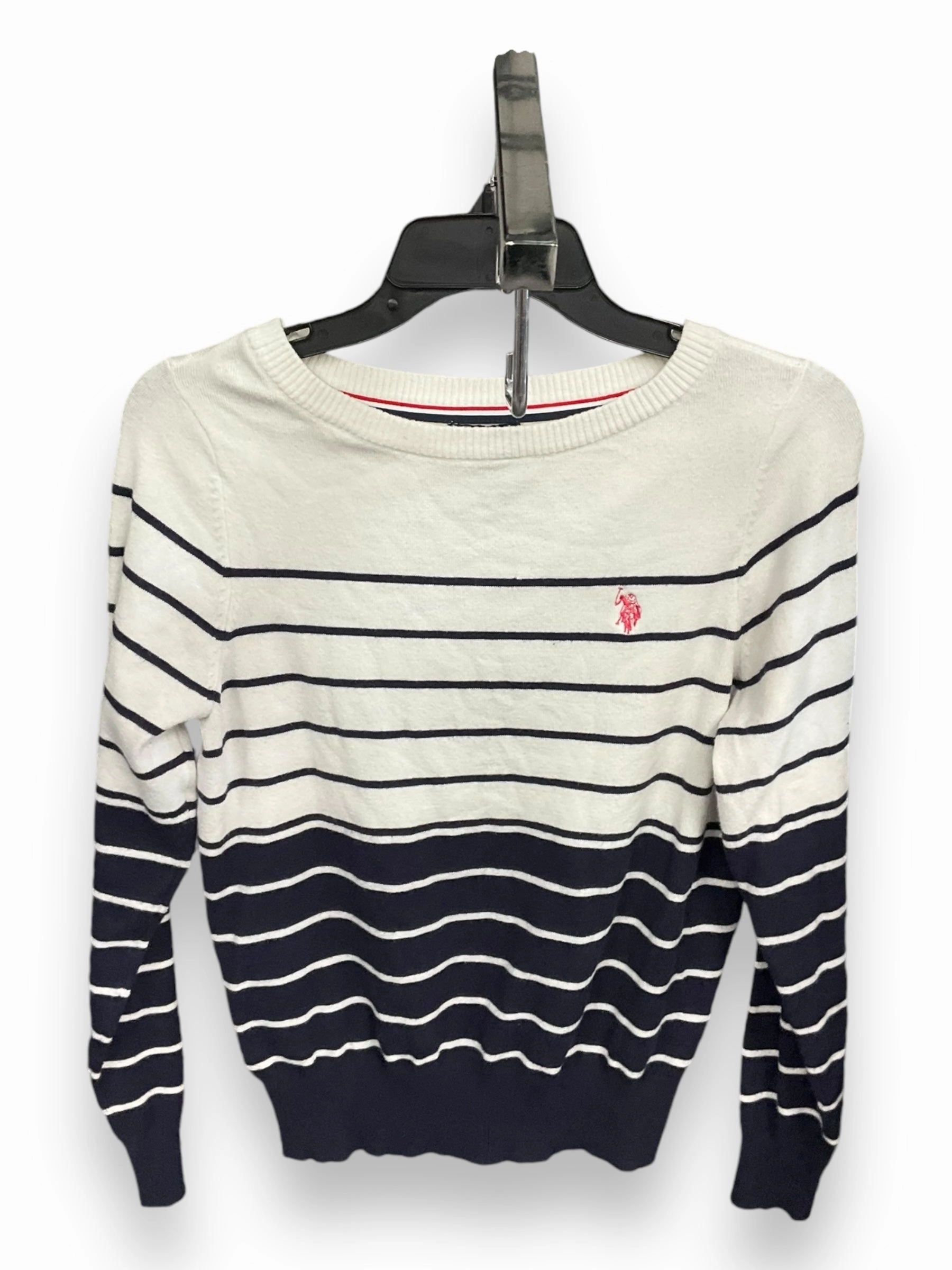Sweater By Us Polo Assoc In Blue & White, Size: L RecycledPolyester