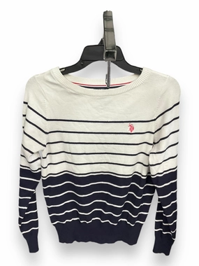 Sweater By Us Polo Assoc In Blue & White, Size: L RecycledPolyester