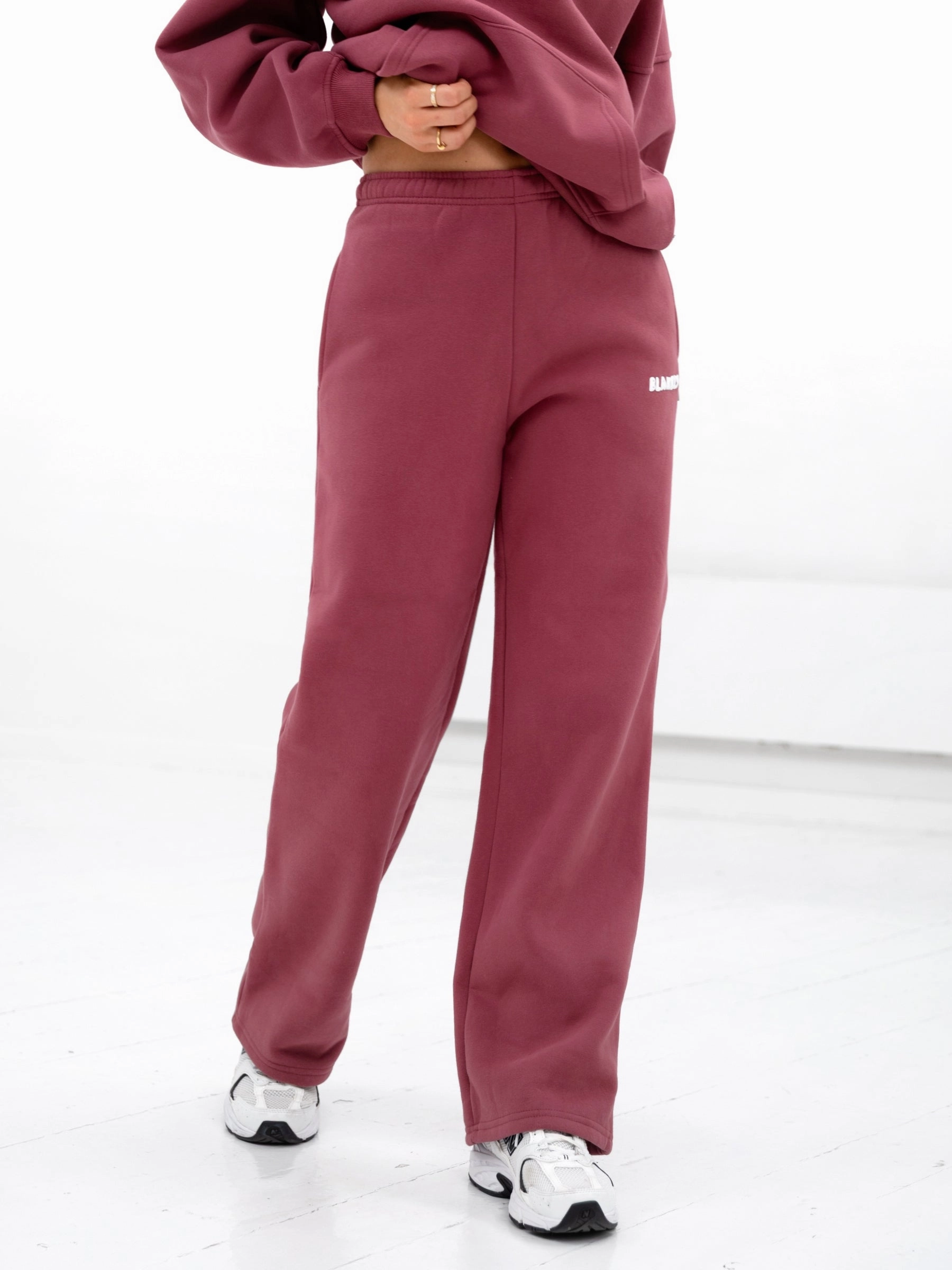 Cloud Print Wide Leg Sweatpants - Dark Pink Anti Static Fabric Boho chic