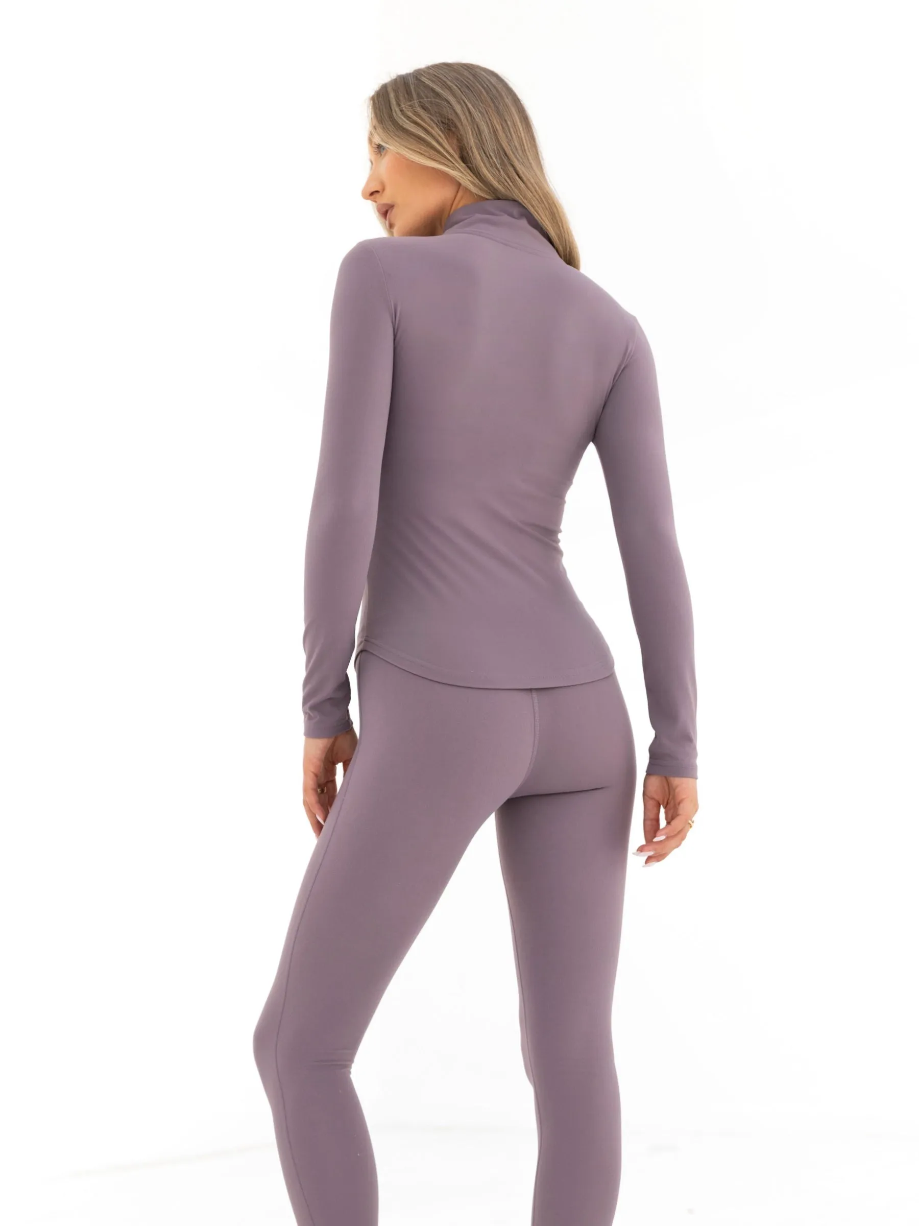Ultimate Full Zip Jacket - Grape Flexible Hem Adjustment Silicone Grip Trim