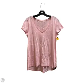 Active Layering Sleek Design Top Short Sleeve Designer By Lilly Pulitzer In Pink, Size: S