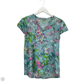 Top Short Sleeve Designer By Lilly Pulitzer In Multi-colored, Size: Xs Stretch Wear Floral freshness