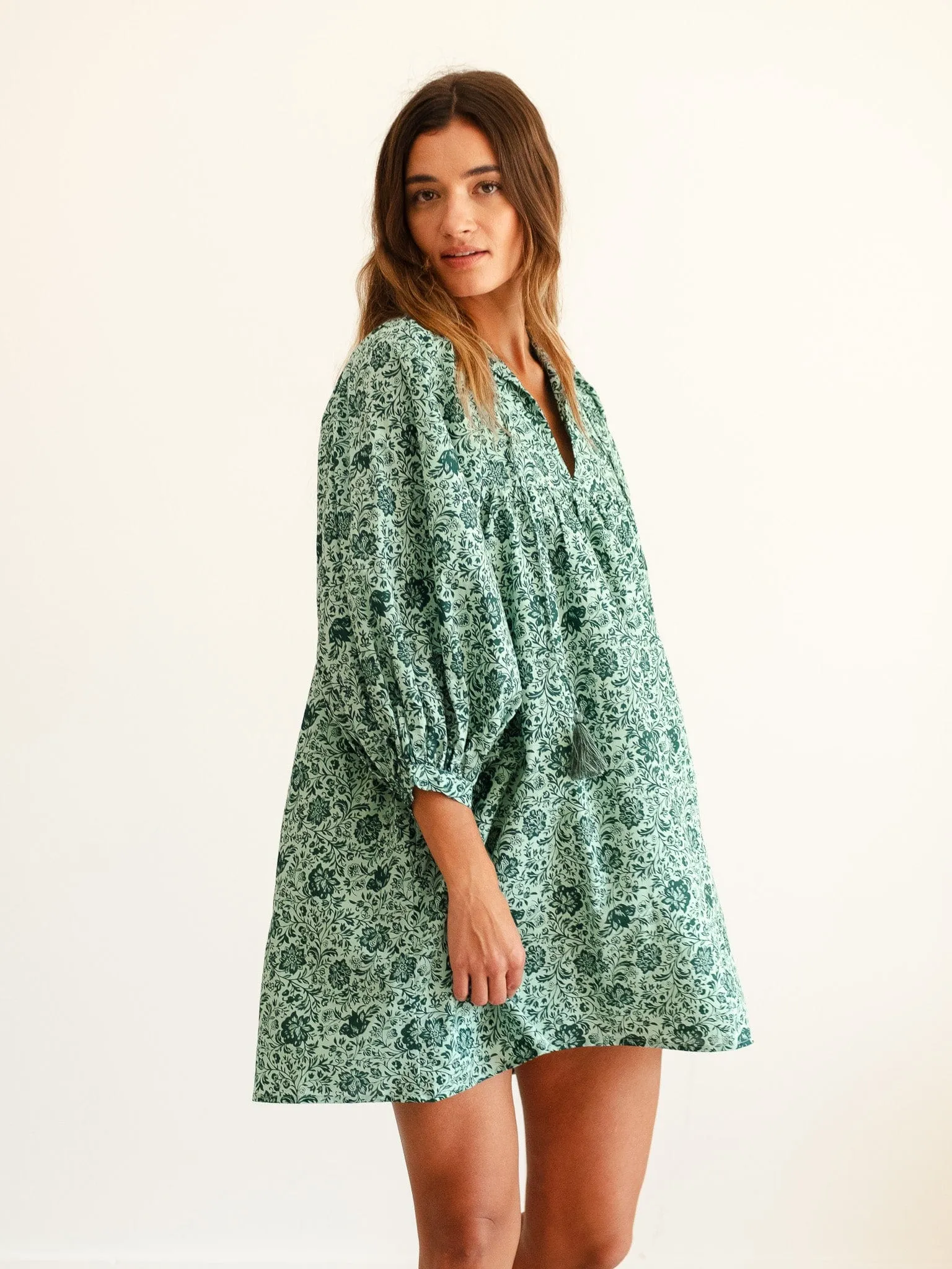 Daisy Dress in Jade Floral New Spirit