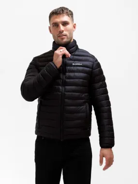 Lucas Lightweight Puffer Jacket - Black Mesh Ventilation Panels Durable Color Retention