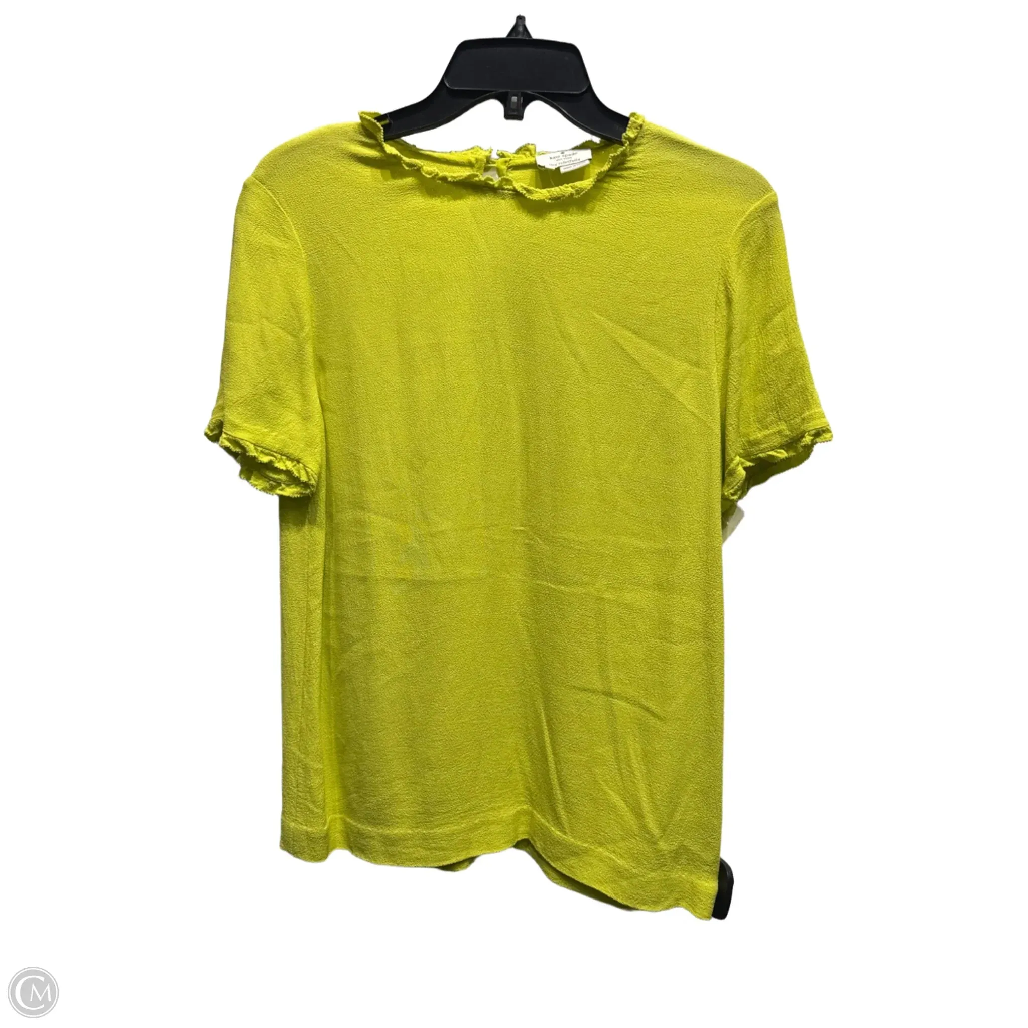 Top Short Sleeve Designer By Kate Spade In Chartreuse, Size: 8 Outdoor Comfort Style