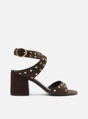 Molded Footbed Kara Leather Block Sandal