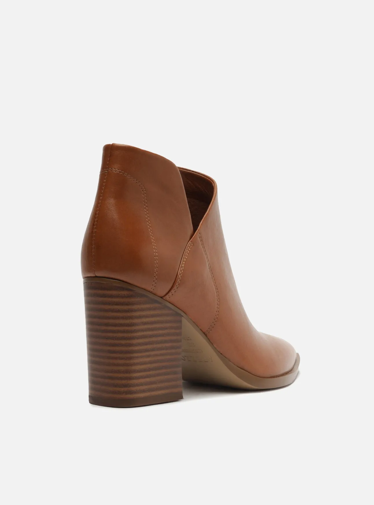 Archaeologist Compression Molding Cora Leather Block Ankle Boot