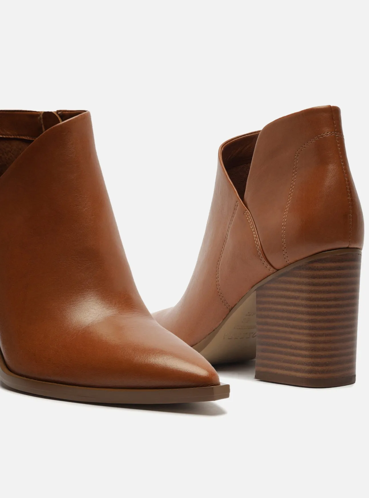 Weather Ready Cora Leather Block Ankle Boot