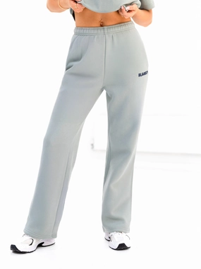 Cloud Print Wide Leg Sweatpants - Mineral Blue FlameRetardantTreatment Multi Pocket System