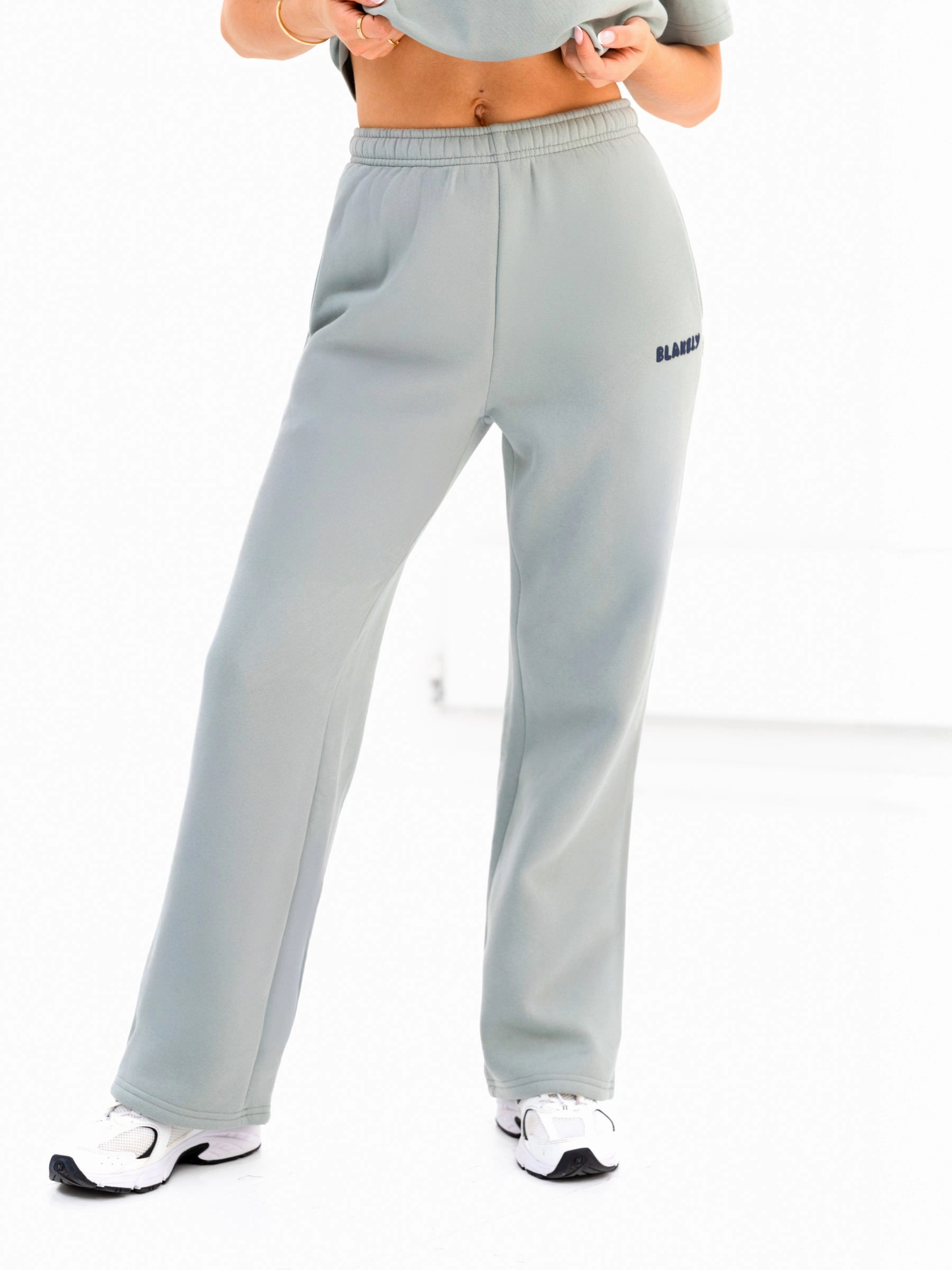 Cloud Print Wide Leg Sweatpants - Mineral Blue FlameRetardantTreatment Multi Pocket System