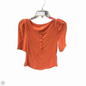 Top Short Sleeve By Anthropologie In Orange, Size: Xs FlexibleCuffs