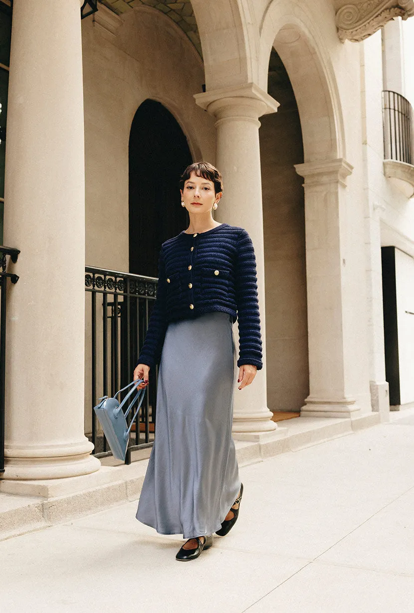 Go Anywhere Wear Cindy Cotton Cardigan - Navy