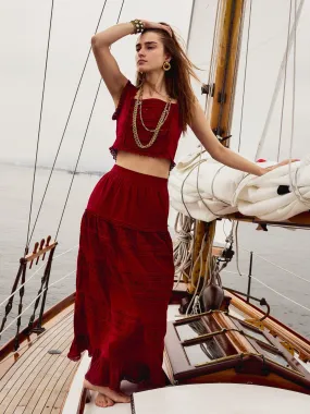 Seasonal special Leni Skirt in Cherry Lace
