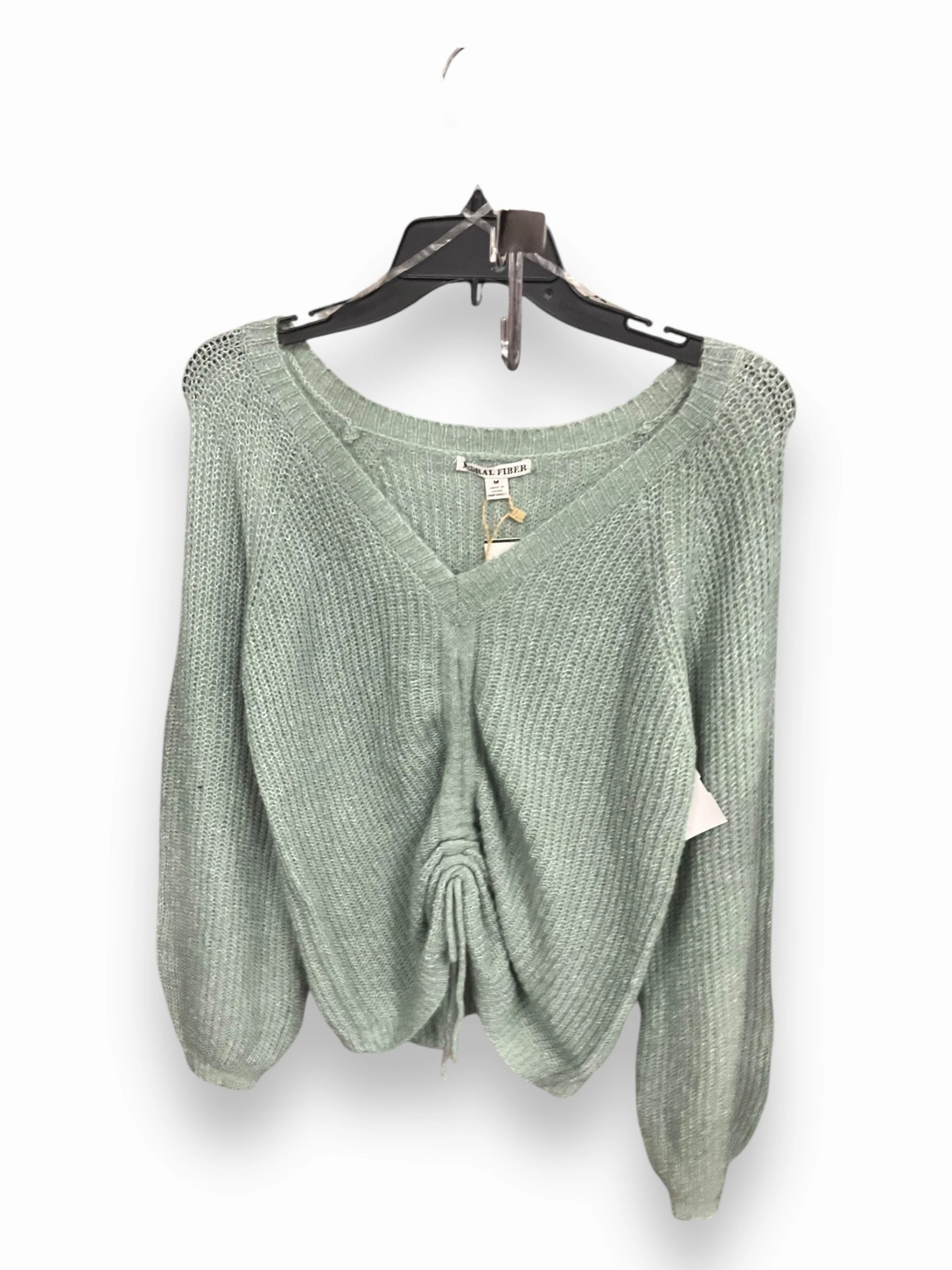 Sweater By Clothes Mentor In Green, Size: M Stretch Material Active Design