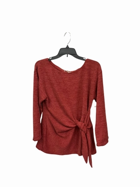 Moisture wicking Top Long Sleeve By Max Studio In Red, Size: M