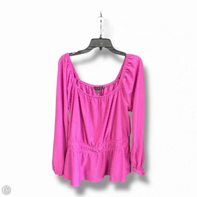 Airflow Weave Pattern Top Long Sleeve By Lane Bryant In Plaid Pattern, Size: Xl