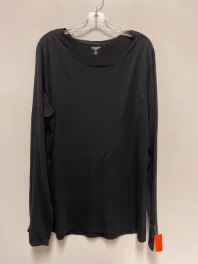 Athletic Top Long Sleeve Crewneck By Old Navy In Black, Size: 2x RibbedCollar