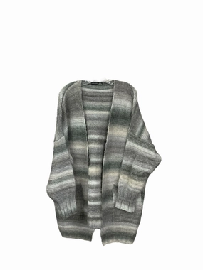 Fitted Design Sweater Cardigan By Clothes Mentor In Grey, Size: Xl