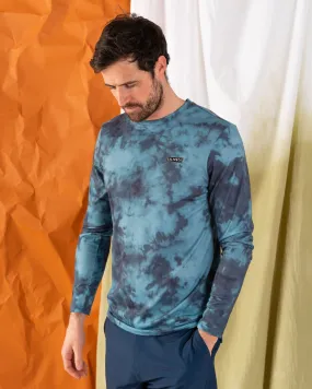 Comfy Pieces Office Casual Rebalance Hybrid - Mens UPF 50  Long Sleeve T-Shirt - Blue