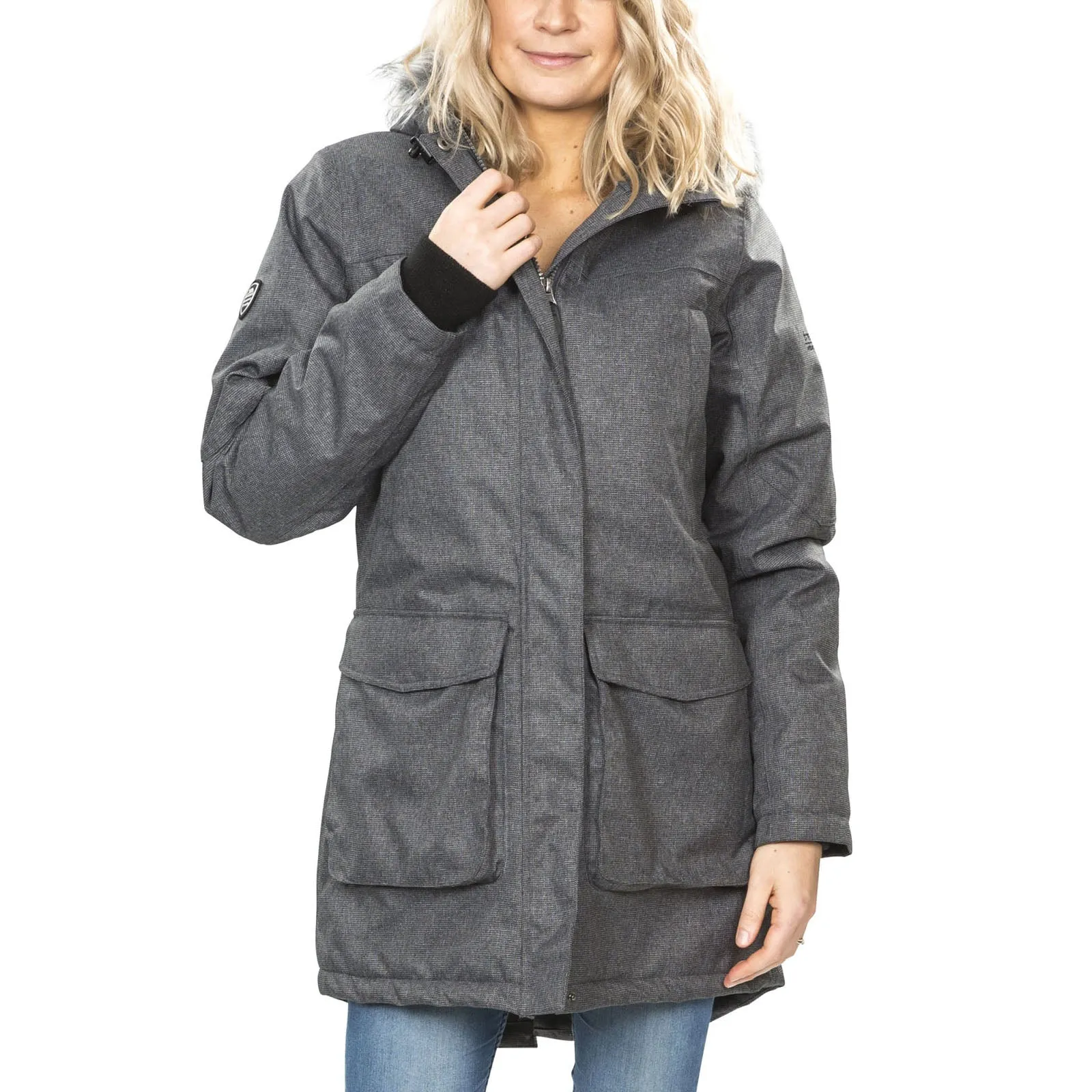 Wind Resistant Fabric Trespass Womens Thundery Waterproof Parka Jacket