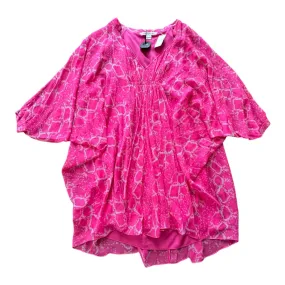 Top Ss Designer By Diane Von Furstenberg In Pink, Size:S Easy Wear Option Cozy Hug
