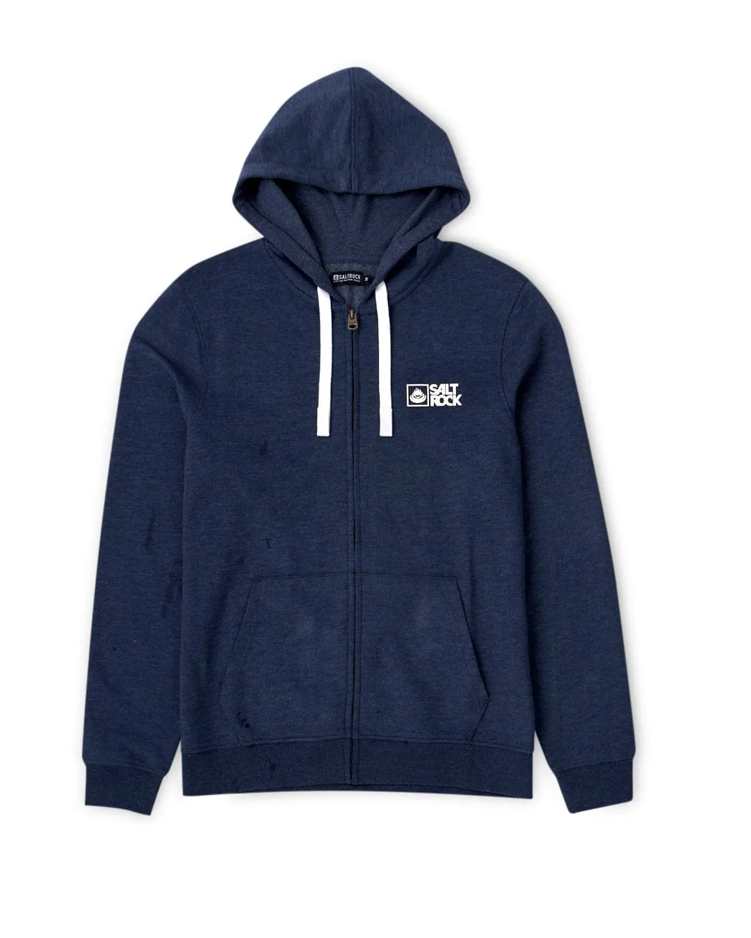 Drop Shoulder Design Saltrock Original - Mens Zip Hood - Blue Marl