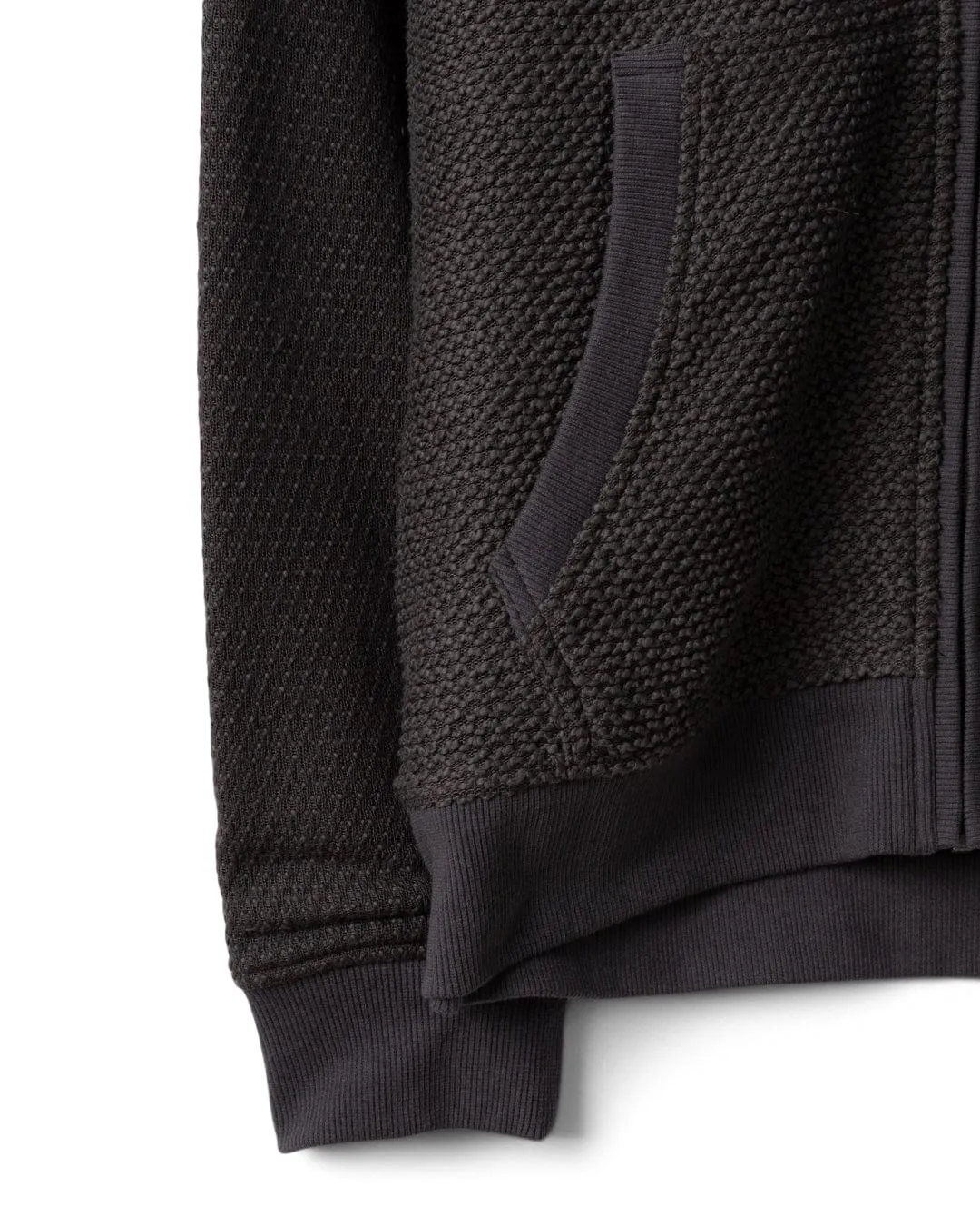 Versatile Look Hall Embro - Mens Borg Lined Hoodie - Dark Grey