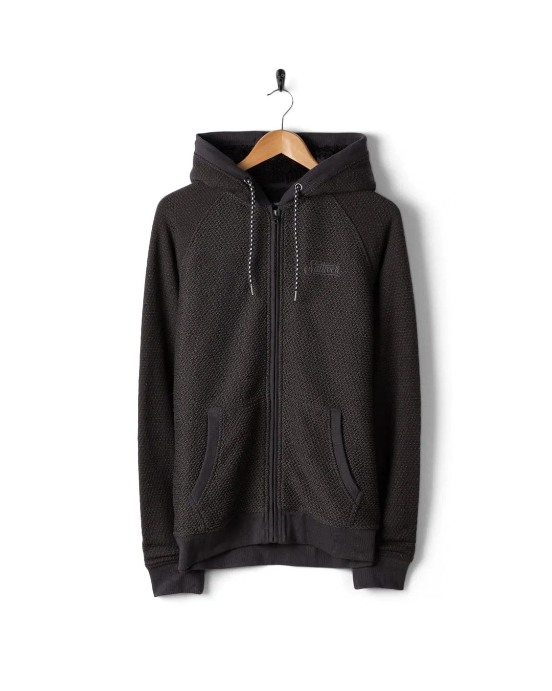 Hall Embro - Mens Borg Lined Hoodie - Dark Grey Fashionable knitwear