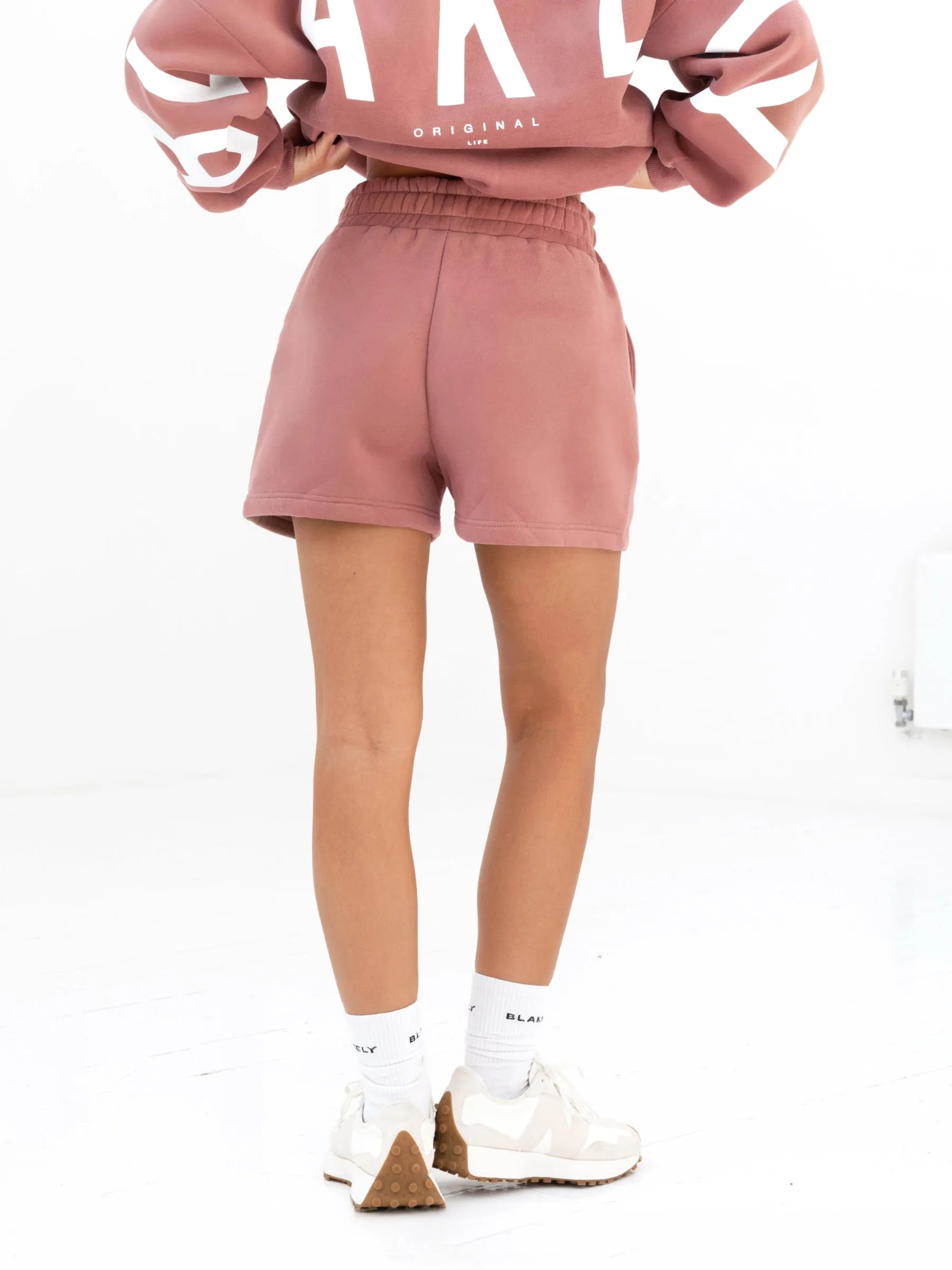 Isabel Jogger Shorts - Blush Brown Sleek Design Comfort Stretch Fit