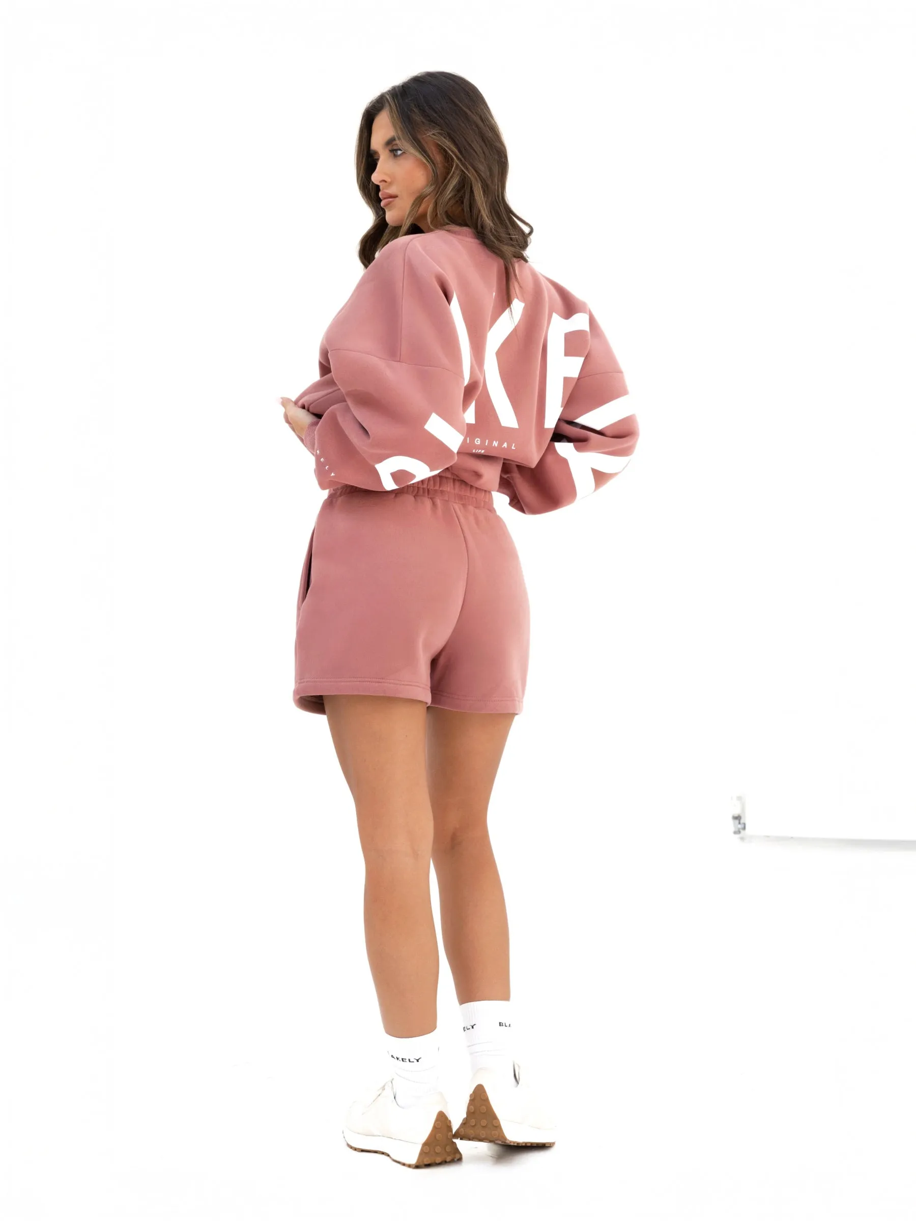 prom night Isabel Jogger Shorts - Blush Brown