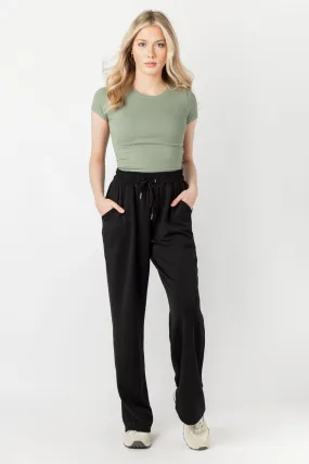 Soft Modal Wide-Leg Pant Anti Pilling Textile