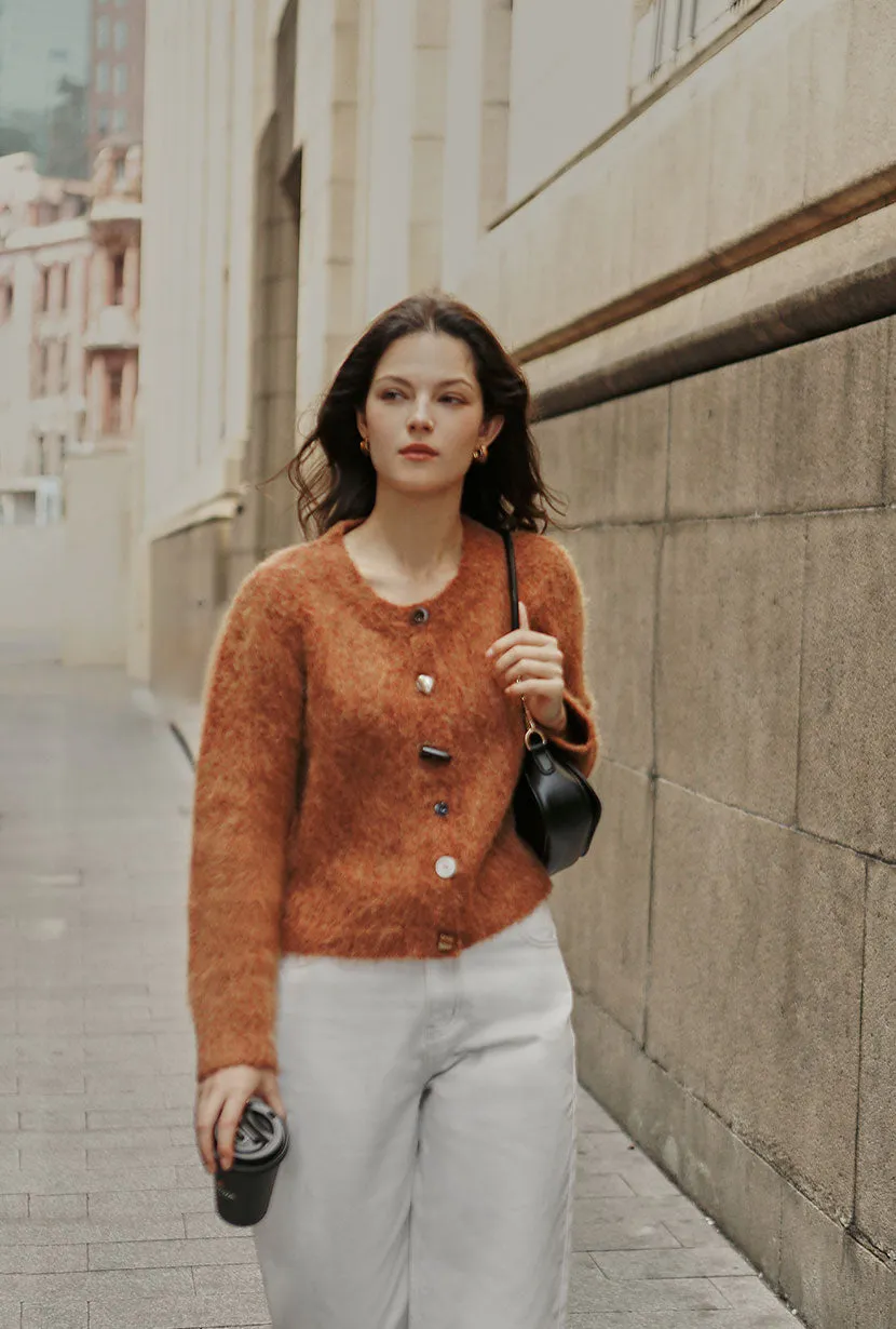 Brayden Alpaca Cardigan - Ginger Quick Release Buckle