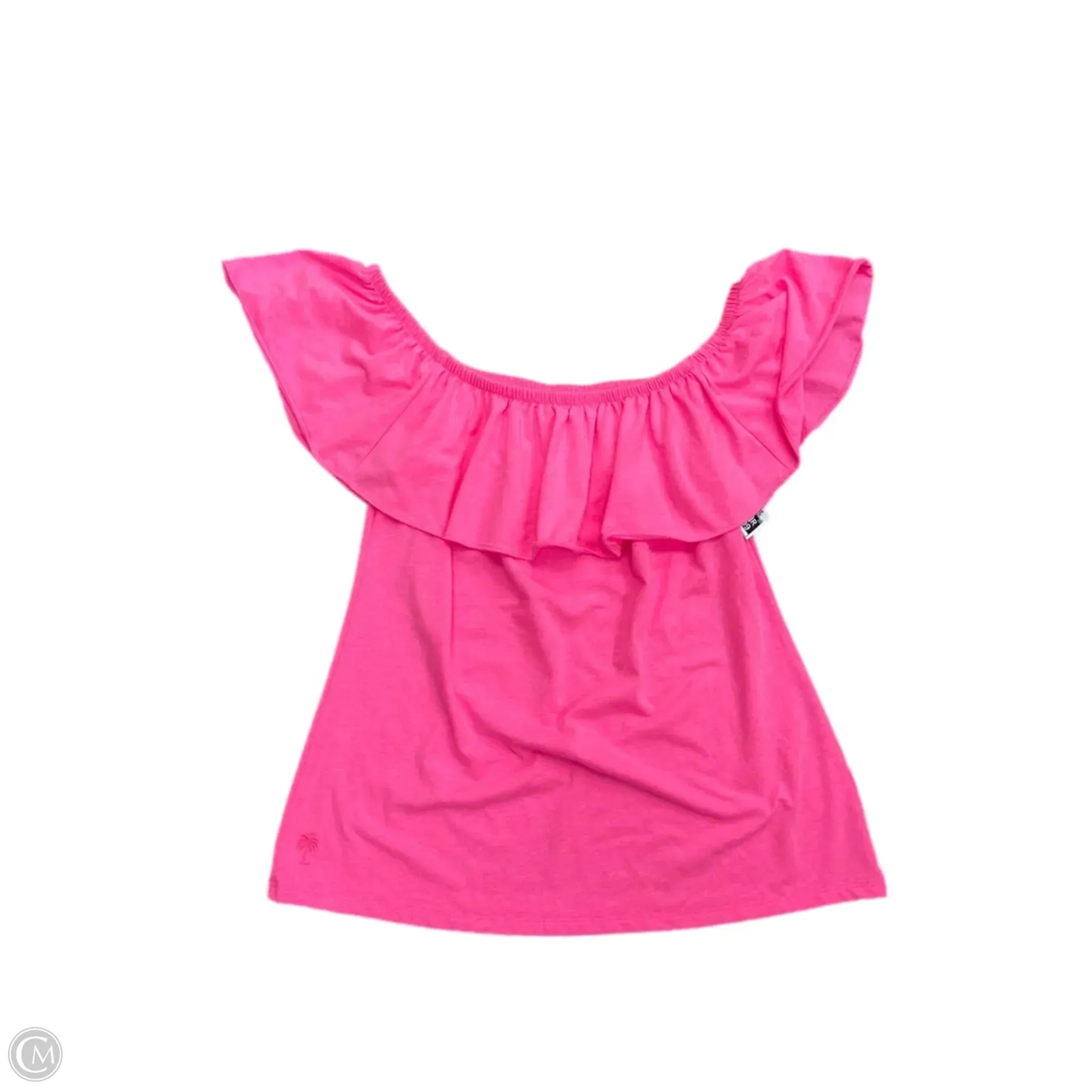 TearResistant Fabric Top Short Sleeve Designer By Lilly Pulitzer In Pink, Size: S