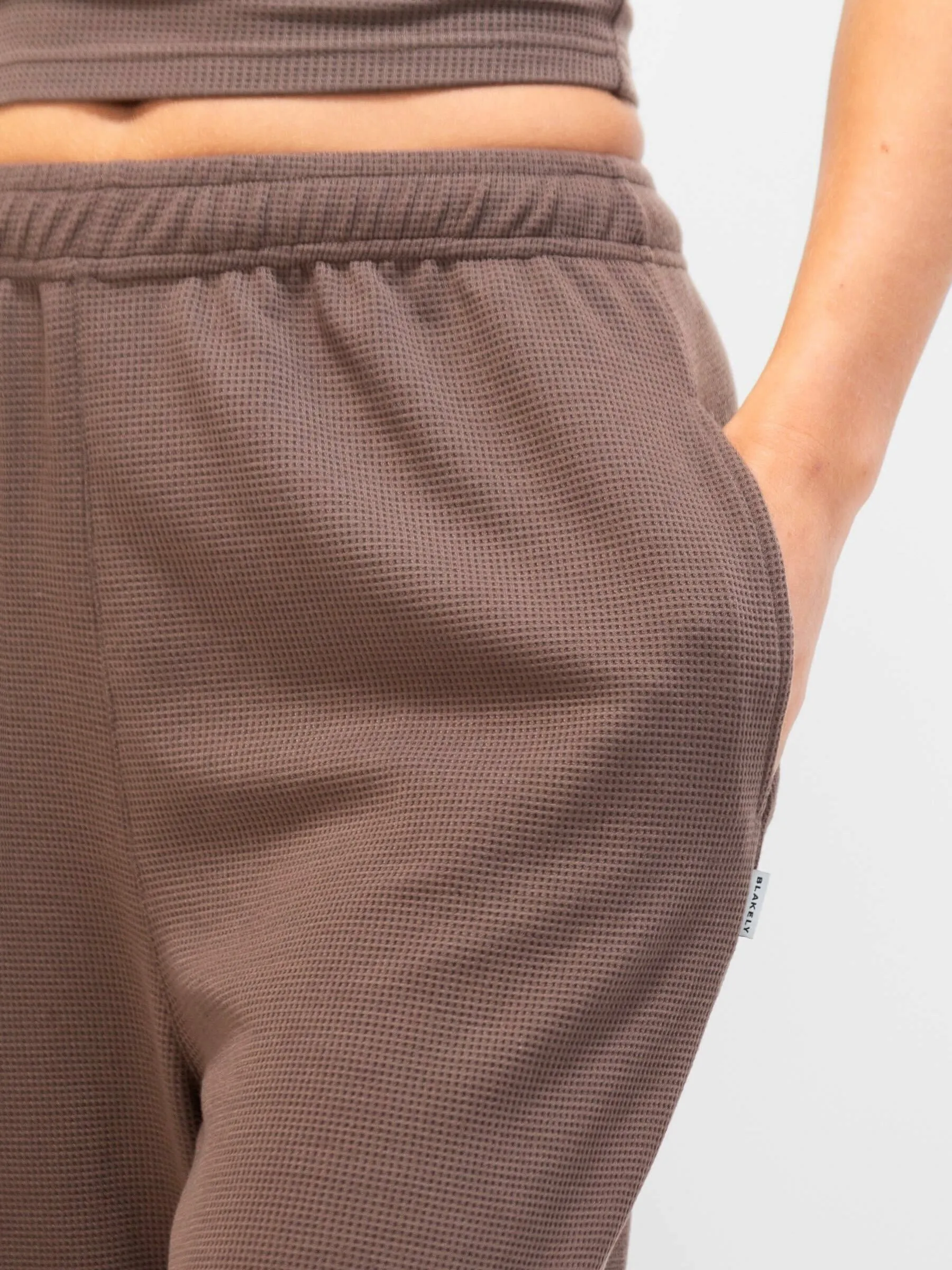 Sustainable Beach Day Cool Outfitters Soft Waffle Trousers - Brown