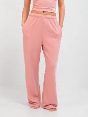 Soft Waffle Trousers - Rose Pink Light Washed Core Layer