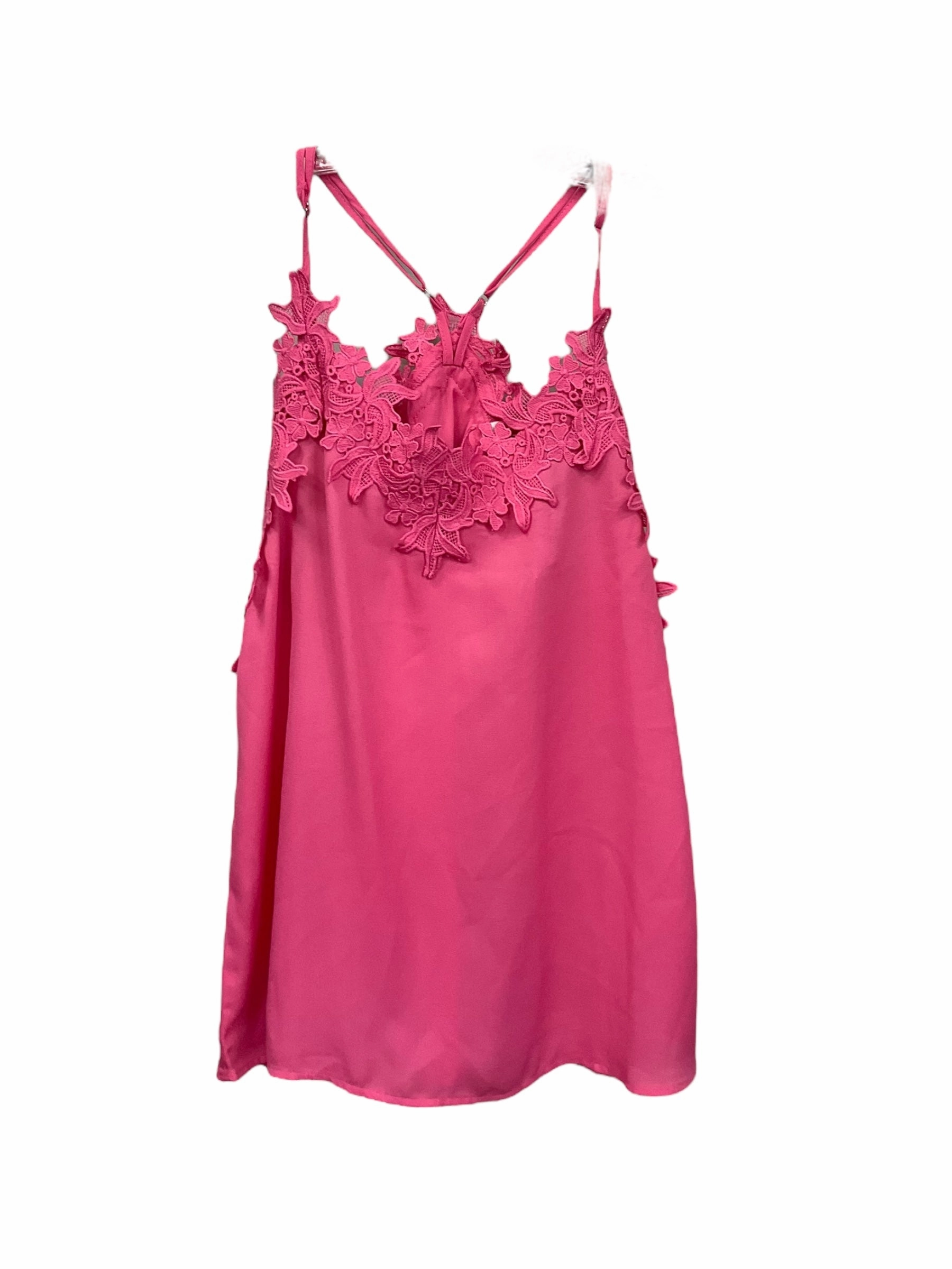 PuckerFree Surface Pink Blouse Sleeveless Clothes Mentor, Size S
