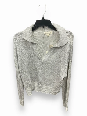 Mesh Panel Details LightweightFabric Sweater By Marled In Grey, Size: L