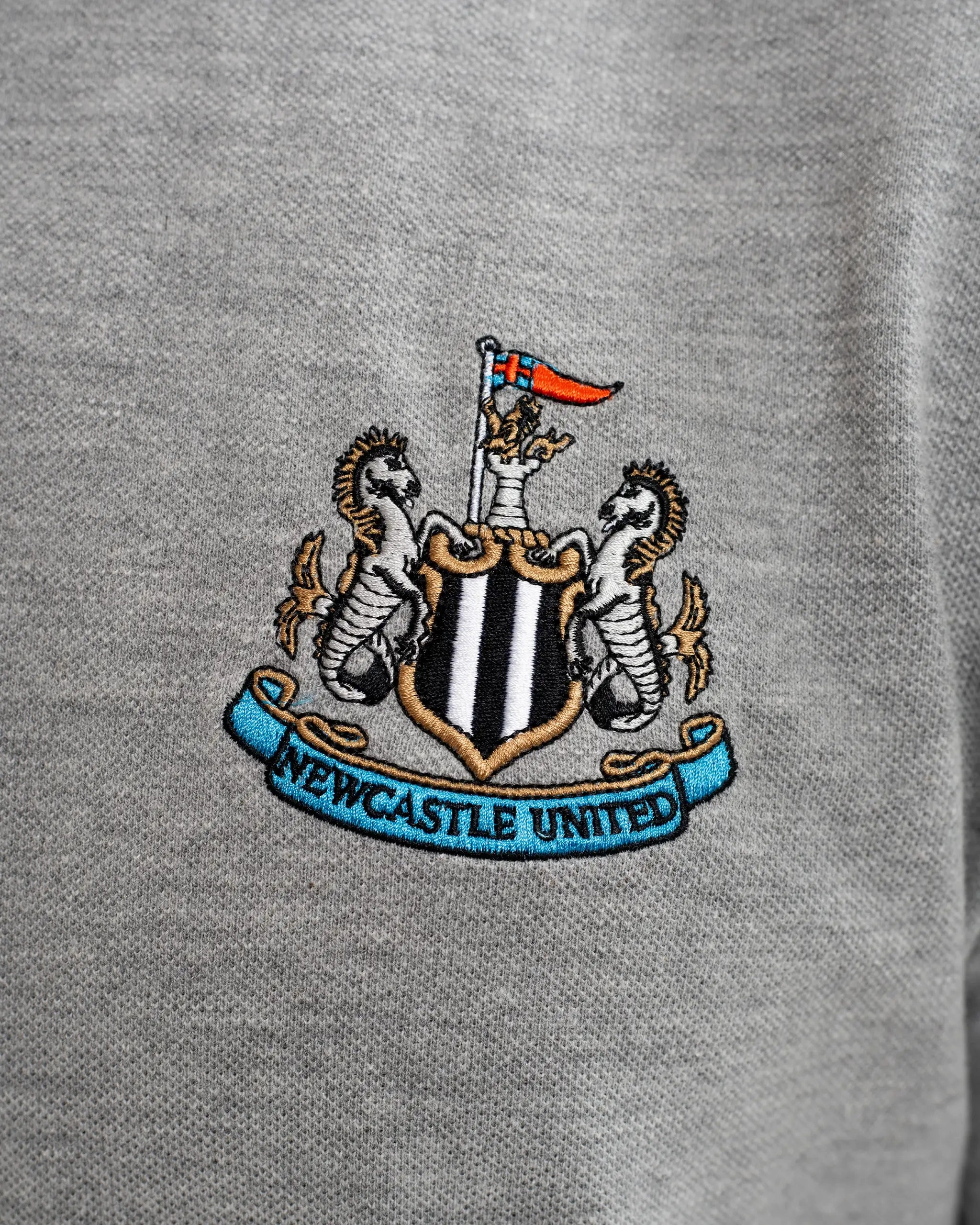 Newcastle United Men's Essentials Range Grey Polo Shirt Performance Comfort Polished Look
