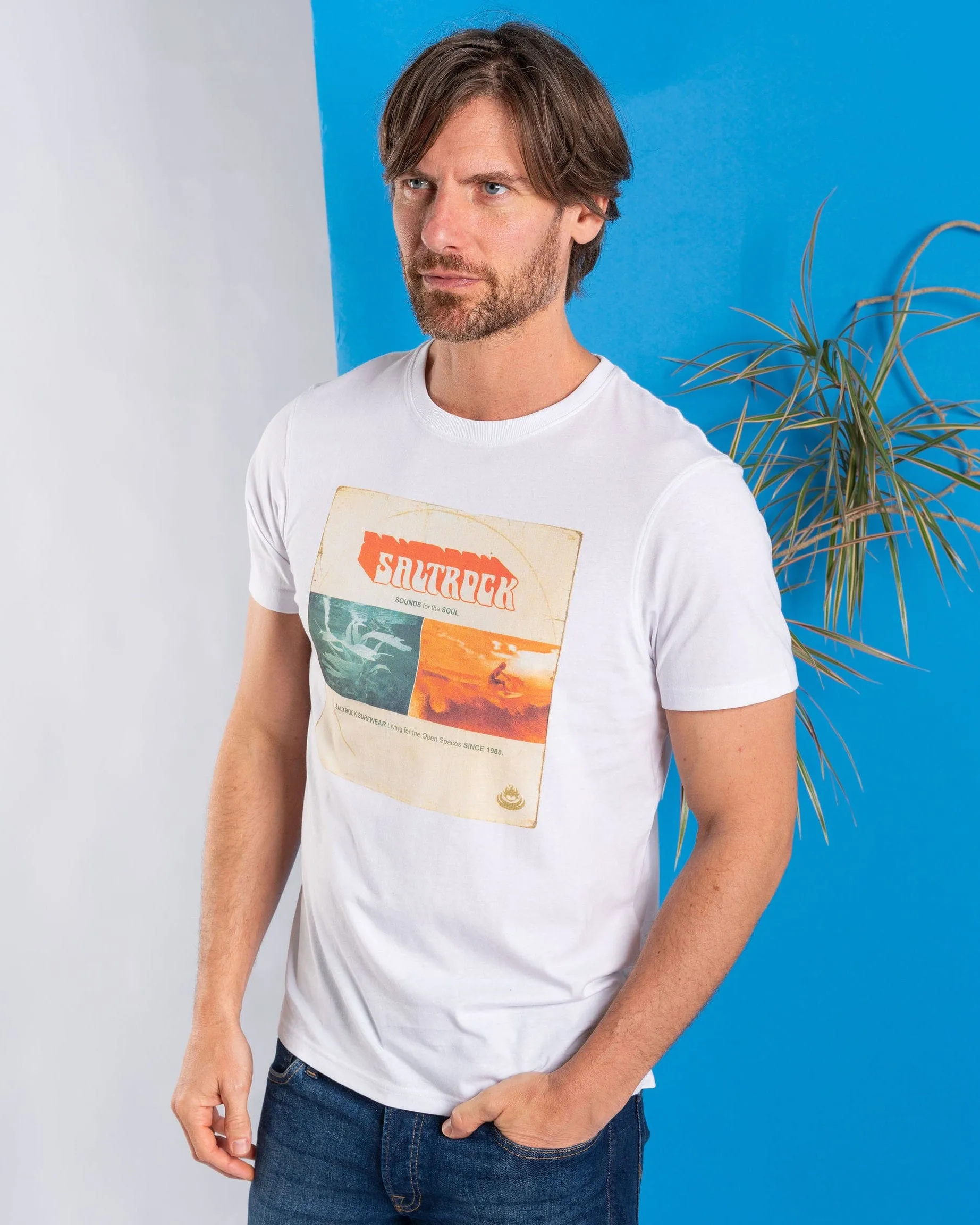 Roomy Comfort Sounds For The Soul - Mens T-Shirt - White