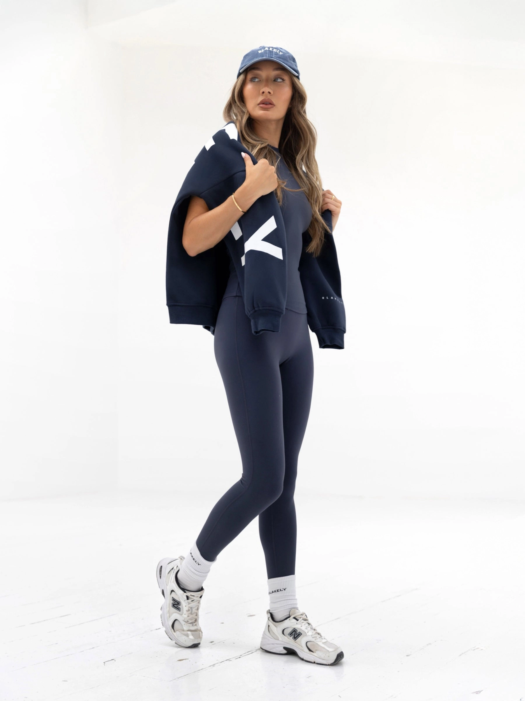 Wool blend Oversized Cut Isabel Oversized Hoodie - Midnight Blue
