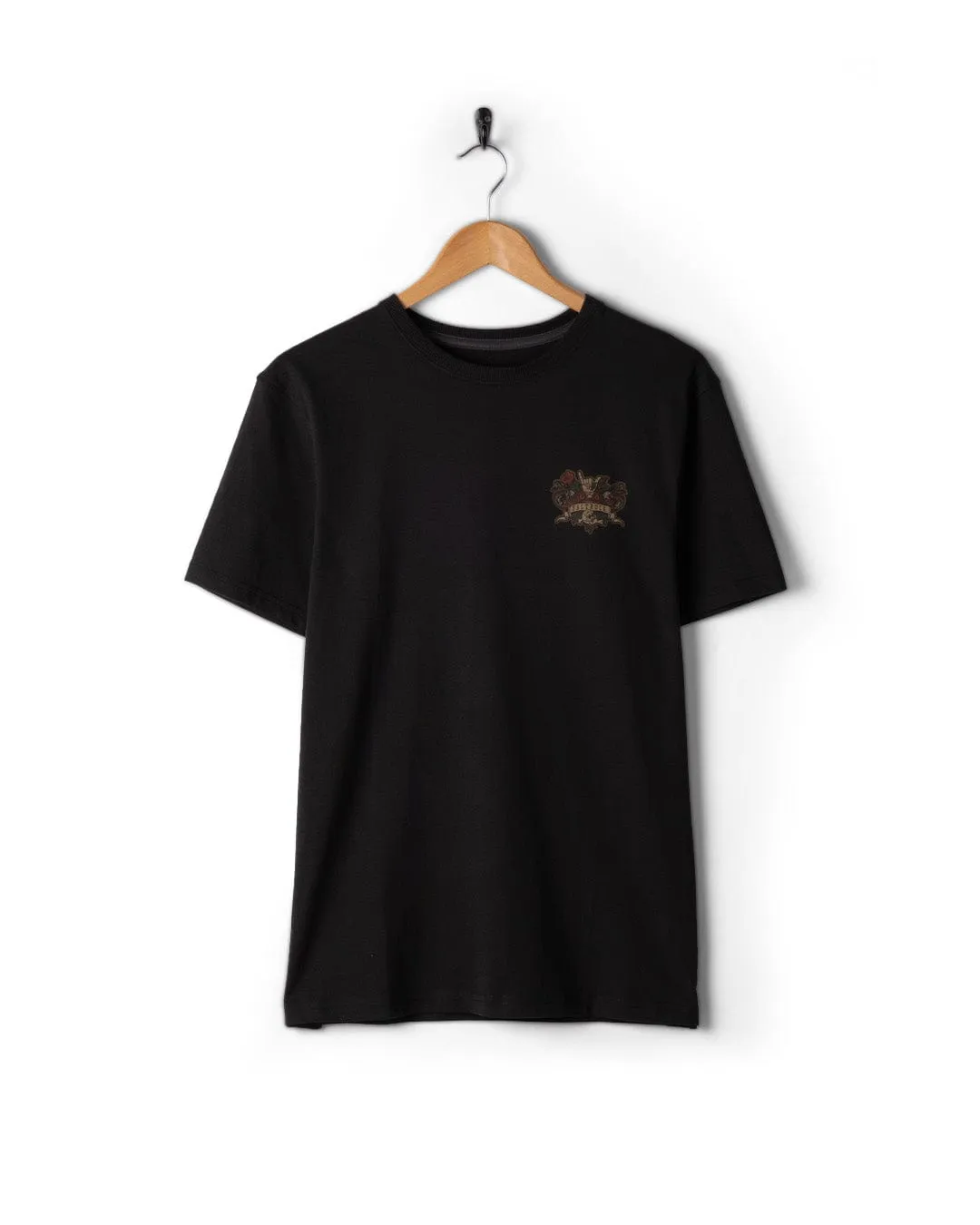 Stag Tattoo - Mens Short Sleeve T-Shirt - Black Breathable apparel