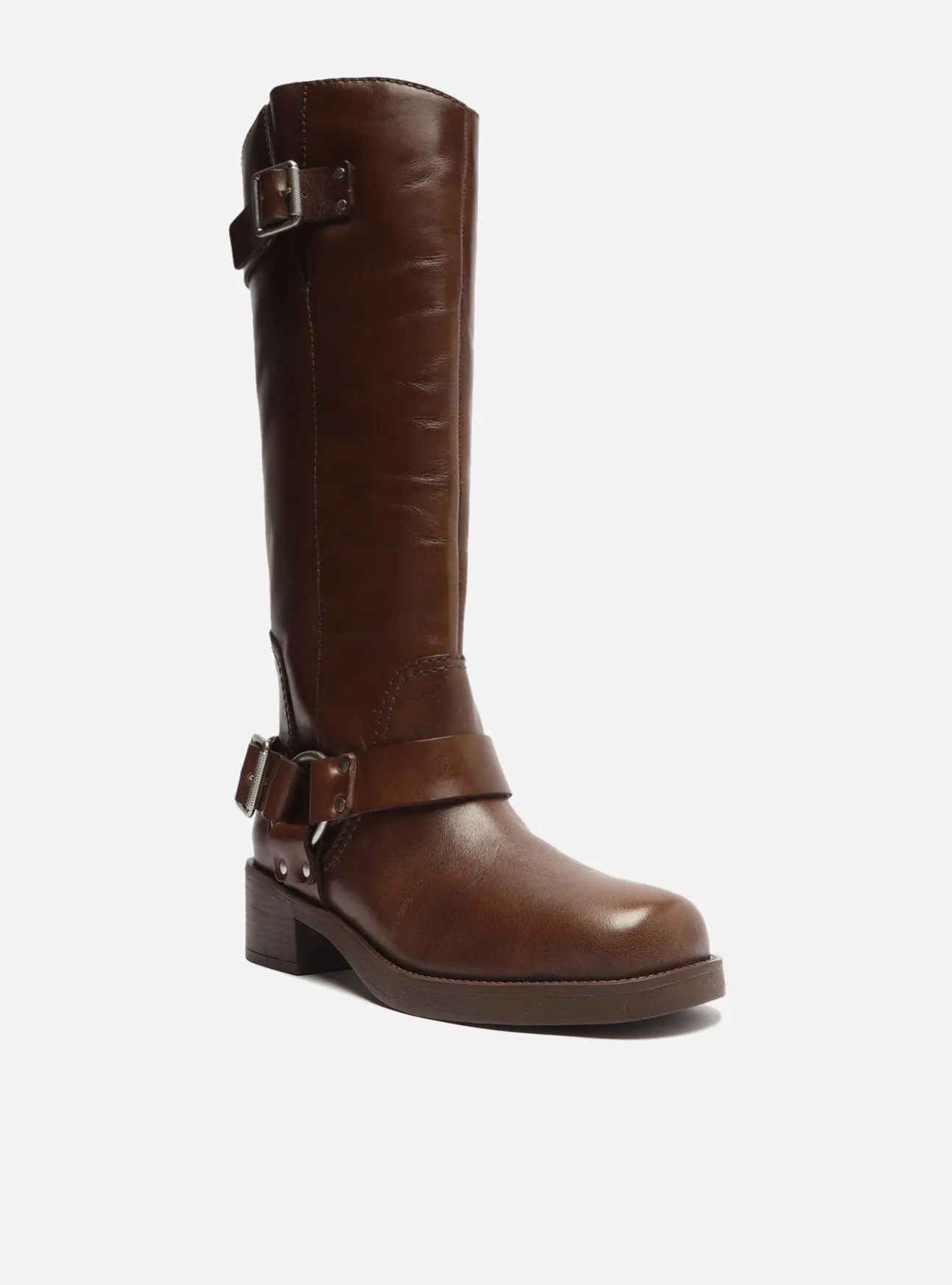 Clara Leather Block Boot Insulated Outdoor Trek Long Haul