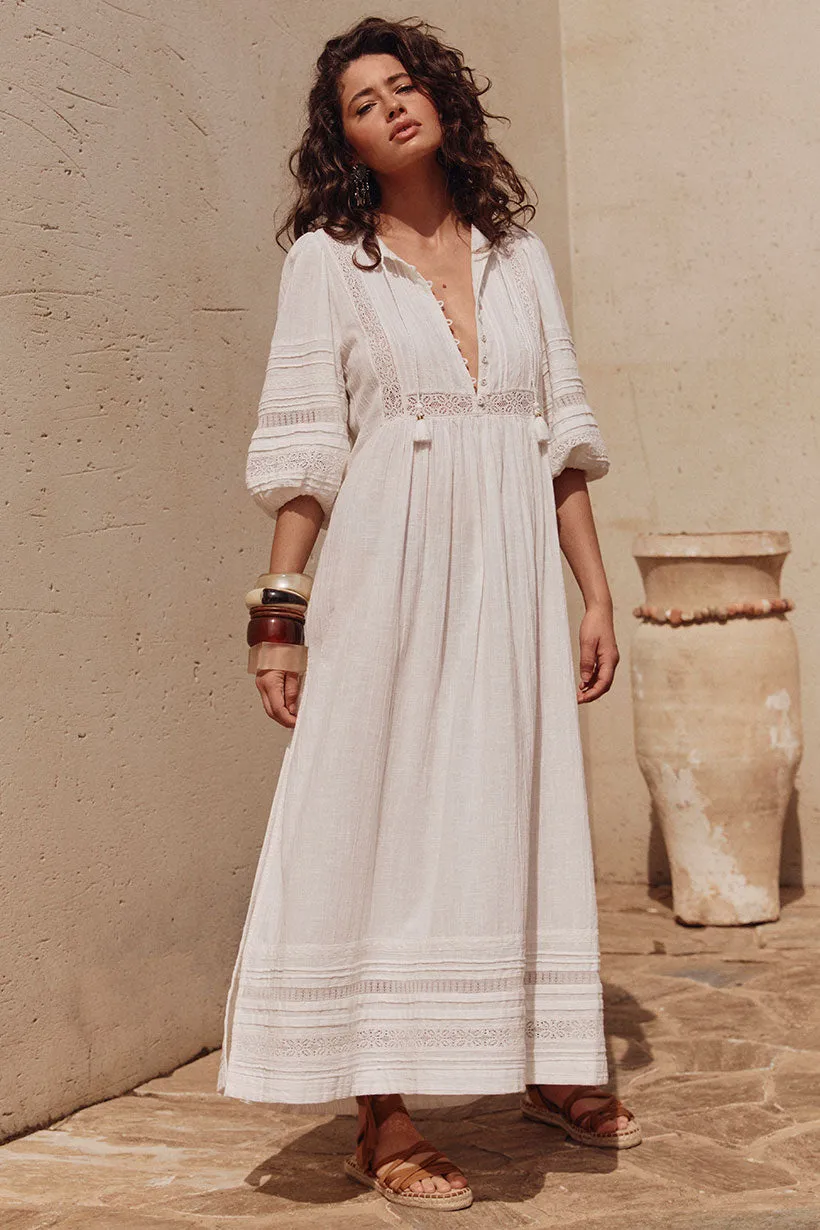 Stevie Lace Boho Dress Smooth Texture