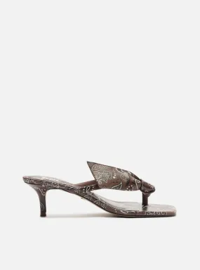 Lidia Mid Stiletto Paisley Sandal Pressure Relief Grid Design
