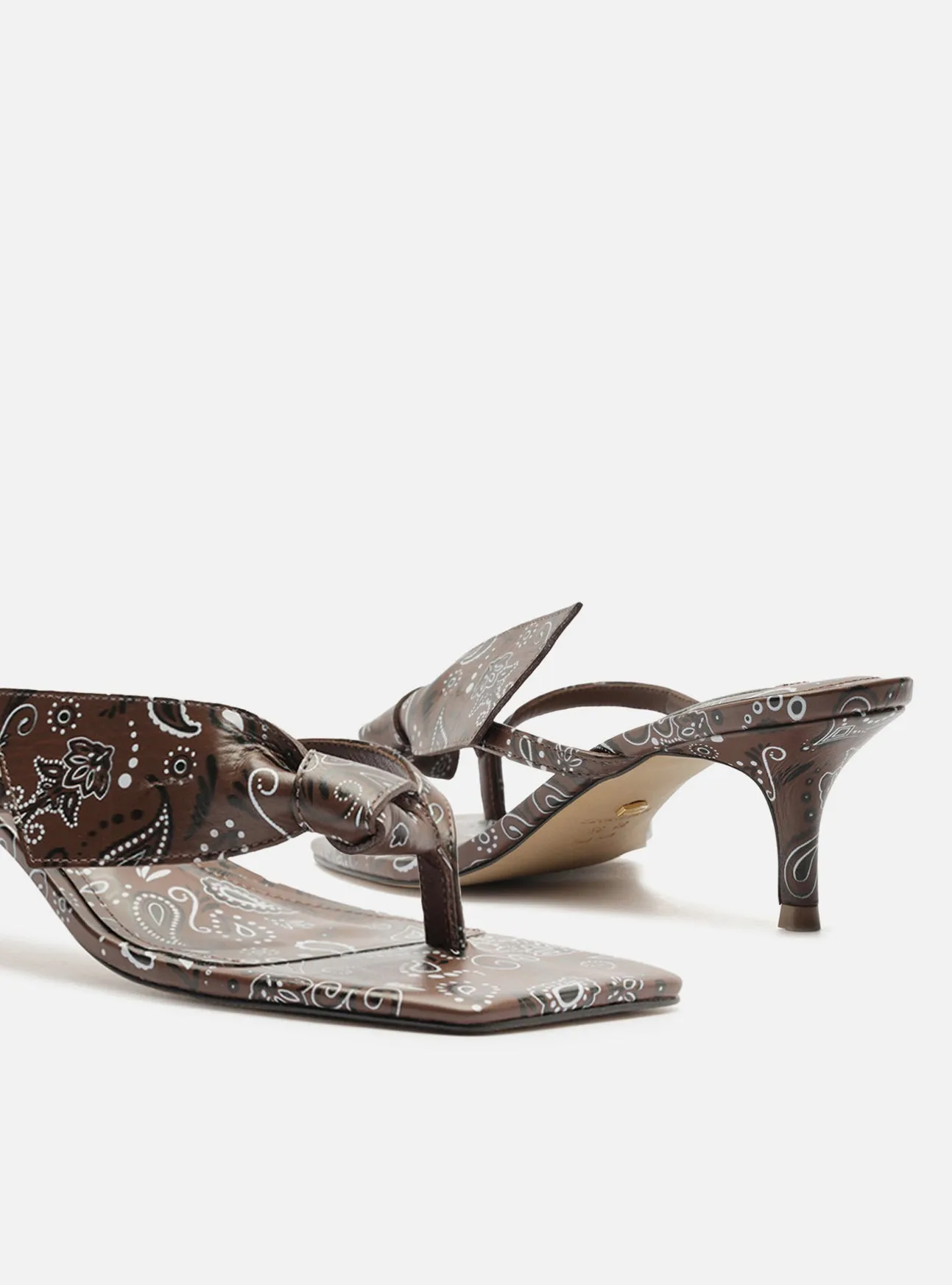 Lidia Mid Stiletto Paisley Sandal Footwear for Traveling