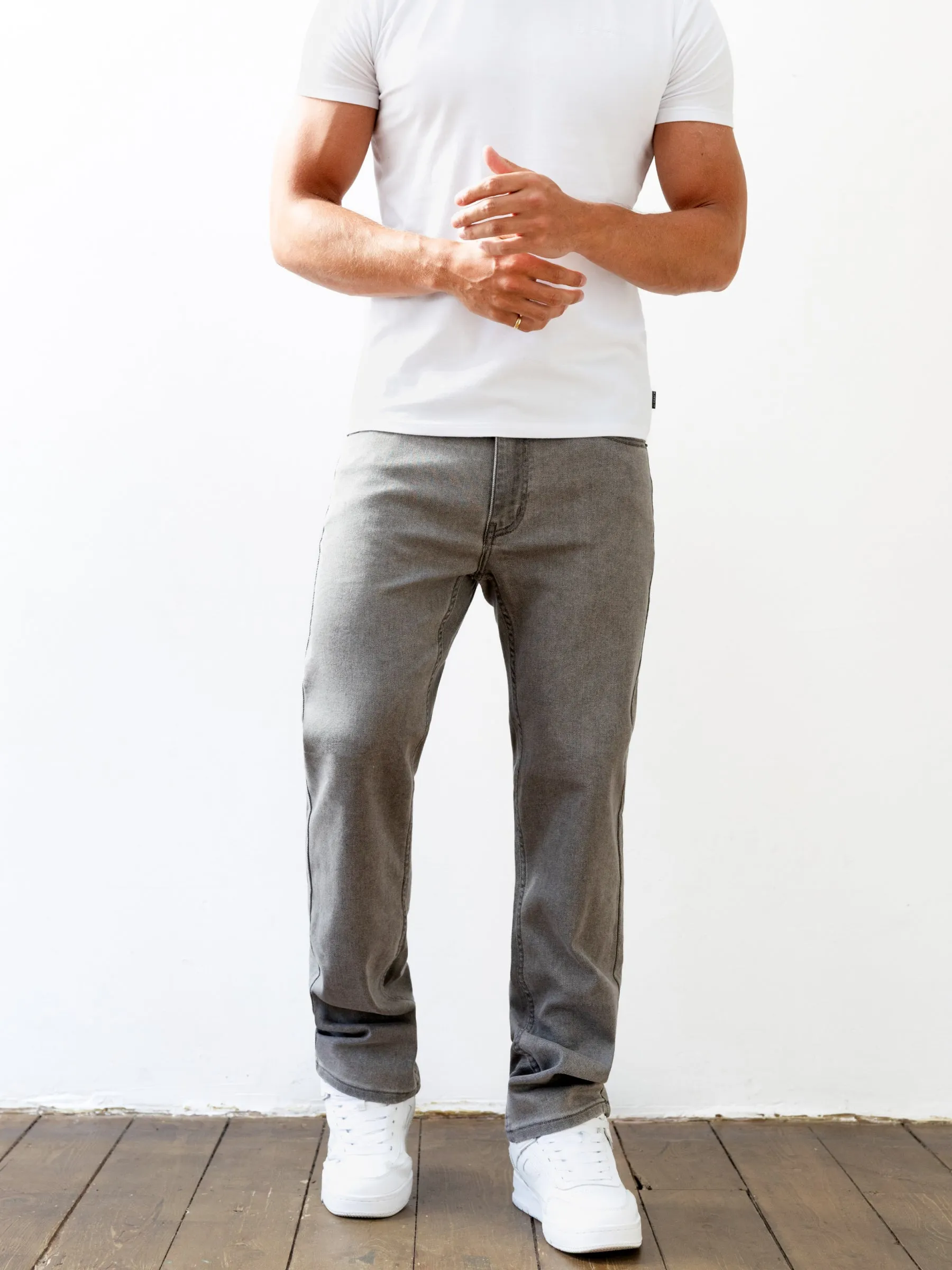 Light Washed Vol.13 Straight Jeans - Grey
