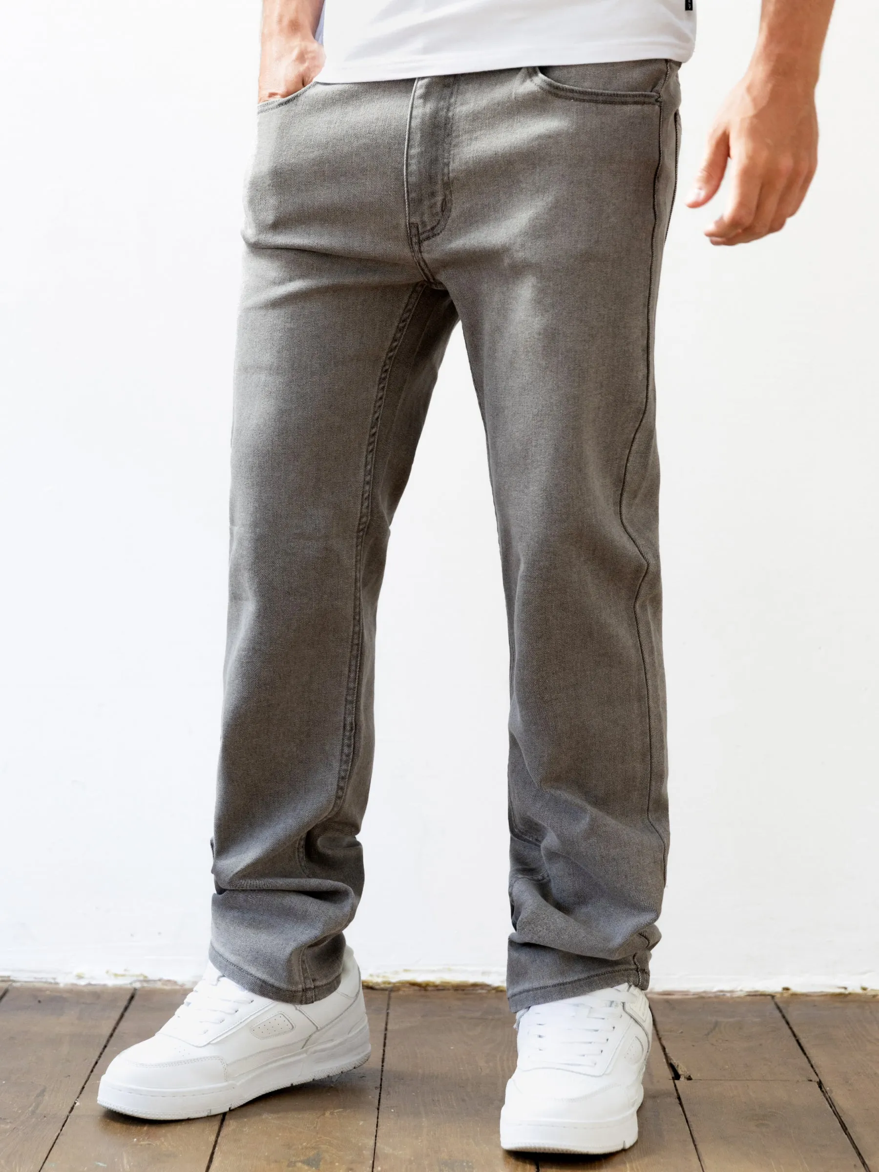 Sporty Look Vol.13 Straight Jeans - Grey